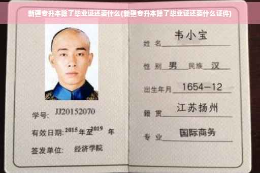 新疆专升本除了毕业证还要什么(新疆专升本除了毕业证还要什么证件)