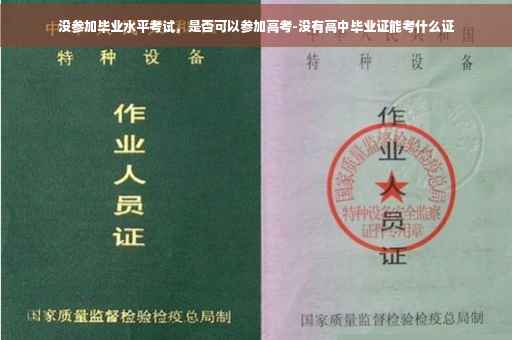 没参加毕业水平考试，是否可以参加高考-没有高中毕业证能考什么证