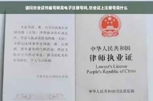 请问毕业证书编号就是电子注册号吗,毕业证上注册号是什么