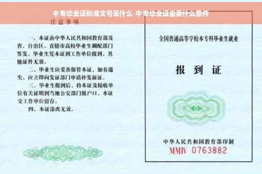 中专毕业证批准文号是什么-中专毕业证需要什么条件