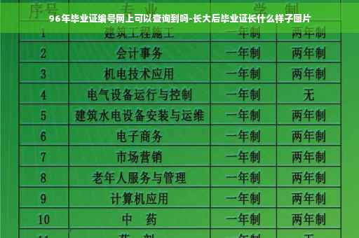 96年毕业证编号网上可以查询到吗-长大后毕业证长什么样子图片