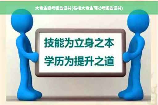 大专生能考哪些证书(在校大专生可以考哪些证书)