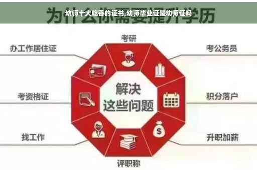 幼师十大吃香的证书,幼师毕业证是幼师证吗