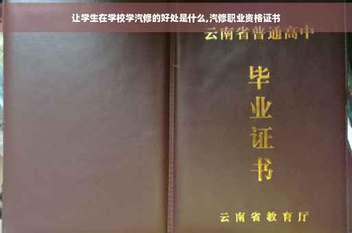 让学生在学校学汽修的好处是什么,汽修职业资格证书