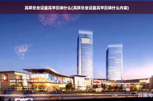 高级毕业证最高学历填什么(高级毕业证最高学历填什么内容)