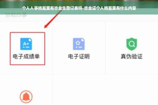 个人人事档案里有毕业生登记表吗-毕业证个人档案里有什么内容