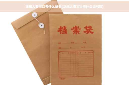 正规大专可以考什么证书(正规大专可以考什么证书呢)