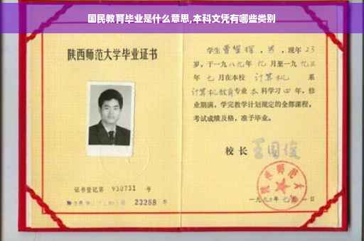 国民教育毕业是什么意思,本科文凭有哪些类别