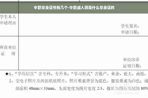 中职毕业证书有几个-中职成人班是什么毕业证的