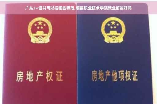 广东3+证书可以报哪些师范,顺德职业技术学院就业前景好吗
