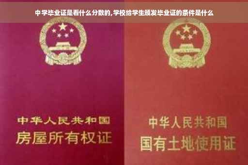 中学毕业证是看什么分数的,学校给学生颁发毕业证的条件是什么