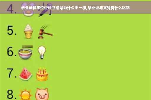 毕业证和学位证证书编号为什么不一样,毕业证与文凭有什么区别