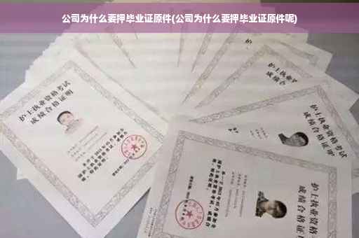 公司为什么要押毕业证原件(公司为什么要押毕业证原件呢)