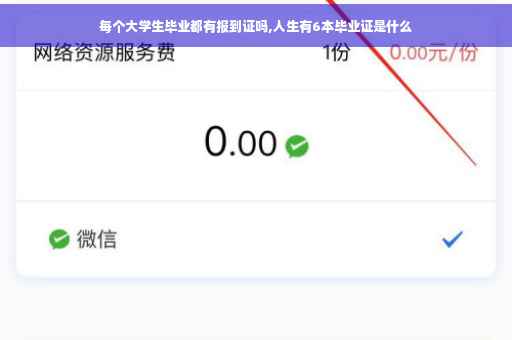 每个大学生毕业都有报到证吗,人生有6本毕业证是什么