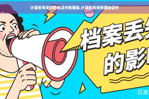 计算机专业的职业证书有哪些,计算机专业有哪些证书