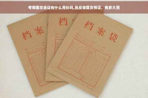考兽医毕业证有什么用处吗,执业兽医资格证，有多大用