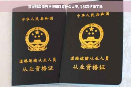 蒙城职教园升学班可以考什么大学,牛群又结婚了吗