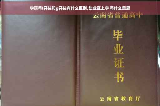 学籍号l开头和g开头有什么区别,毕业证上字 号什么意思