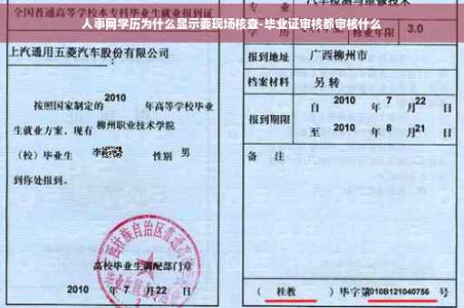 人事网学历为什么显示要现场核查-毕业证审核都审核什么