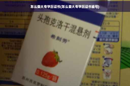 怎么查大专学历证书(怎么查大专学历证书编号)