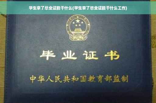 学生拿了毕业证能干什么(学生拿了毕业证能干什么工作)