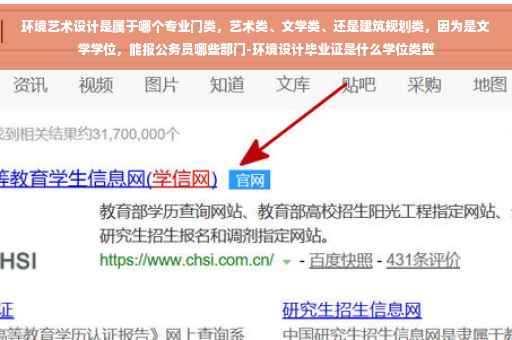 环境艺术设计是属于哪个专业门类，艺术类、文学类、还是建筑规划类，因为是文学学位，能报公务员哪些部门-环境设计毕业证是什么学位类型