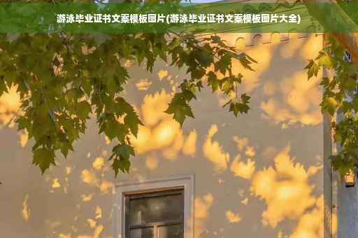游泳毕业证书文案模板图片(游泳毕业证书文案模板图片大全)