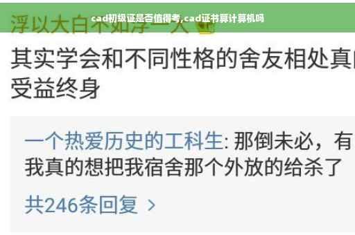 cad初级证是否值得考,cad证书算计算机吗