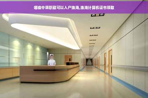 哪些中级职称可以入户珠海,珠海计算机证书领取
