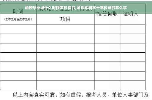 函授毕业证什么时候发教程书,函授本科学士学位证书怎么拿
