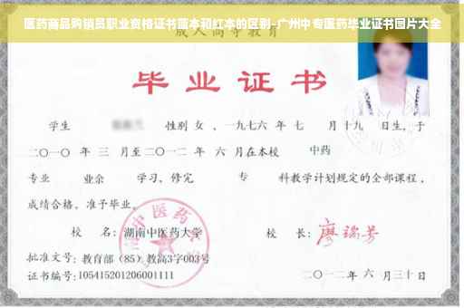 医药商品购销员职业资格证书蓝本和红本的区别-广州中专医药毕业证书图片大全 医药商品购销员职业资格证书蓝本和红本的区别-广州中专医药毕业证书图片大全