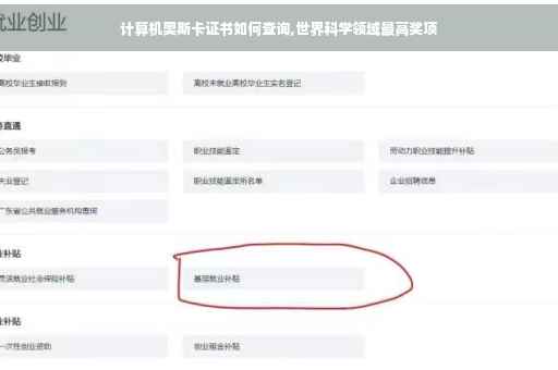 计算机奥斯卡证书如何查询,世界科学领域最高奖项