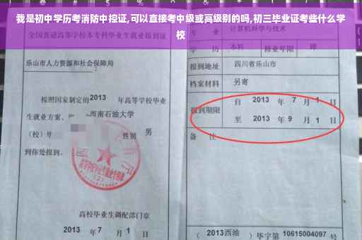 我是初中学历考消防中控证,可以直接考中级或高级别的吗,初三毕业证考些什么学校