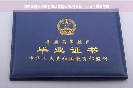 邯郸党校毕业证书图片高清大图,什么叫“310”后备干部