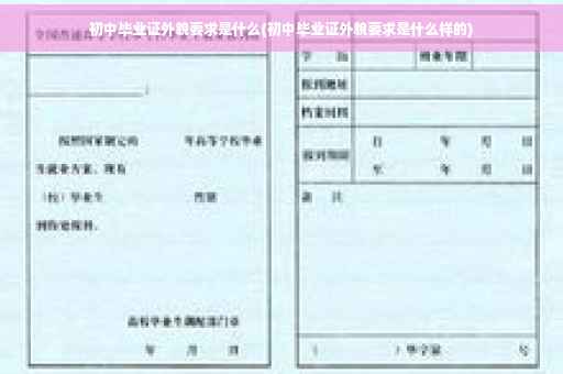 初中毕业证外貌要求是什么(初中毕业证外貌要求是什么样的)