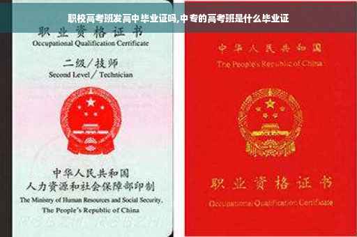 职校高考班发高中毕业证吗,中专的高考班是什么毕业证