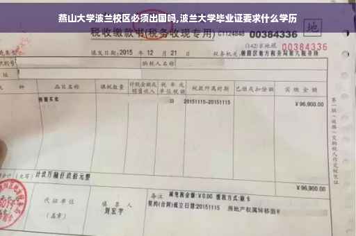 燕山大学波兰校区必须出国吗,波兰大学毕业证要求什么学历