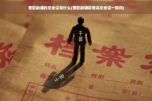 普职融通的毕业证是什么(普职融通和普高毕业证一样吗)