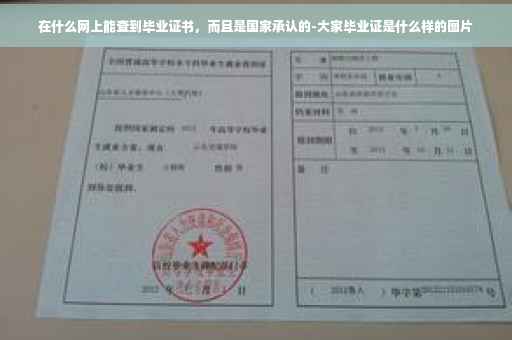 在什么网上能查到毕业证书，而且是国家承认的-大家毕业证是什么样的图片