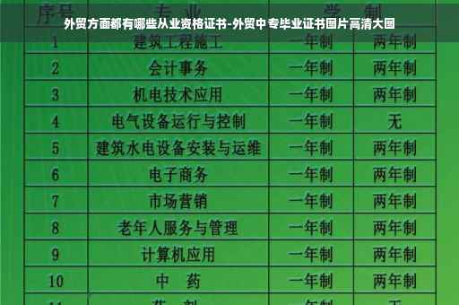 外贸方面都有哪些从业资格证书-外贸中专毕业证书图片高清大图