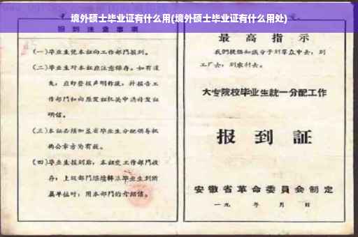 境外硕士毕业证有什么用(境外硕士毕业证有什么用处)
