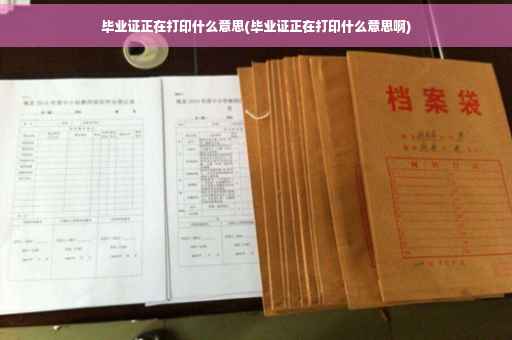 毕业证正在打印什么意思(毕业证正在打印什么意思啊)