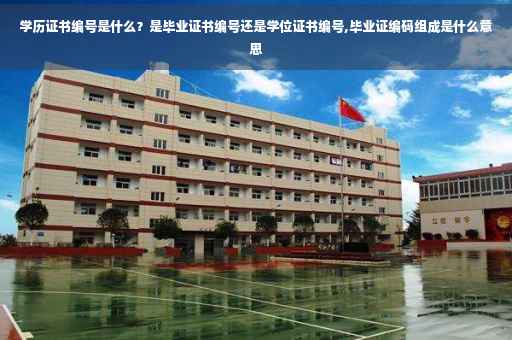 学历证书编号是什么？是毕业证书编号还是学位证书编号,毕业证编码组成是什么意思