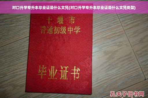对口升学专升本毕业证是什么文凭(对口升学专升本毕业证是什么文凭类型)