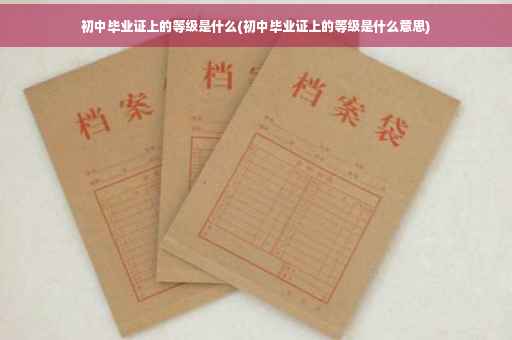 初中毕业证上的等级是什么(初中毕业证上的等级是什么意思)
