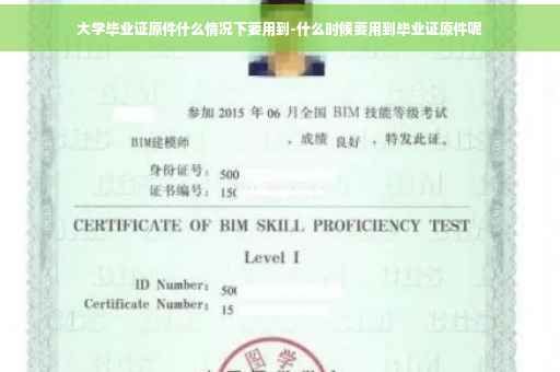 大学毕业证原件什么情况下要用到-什么时候要用到毕业证原件呢