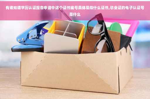 有谁知道学历认证报告申请中这个证书编号具体是指什么证书,毕业证的电子认证号是什么