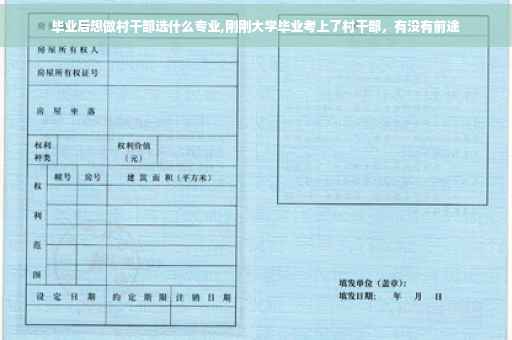 毕业后想做村干部选什么专业,刚刚大学毕业考上了村干部，有没有前途