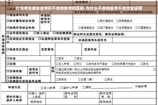社会考生参加统考和不参加统考的区别-为什么不参加统考不给毕业证呢
