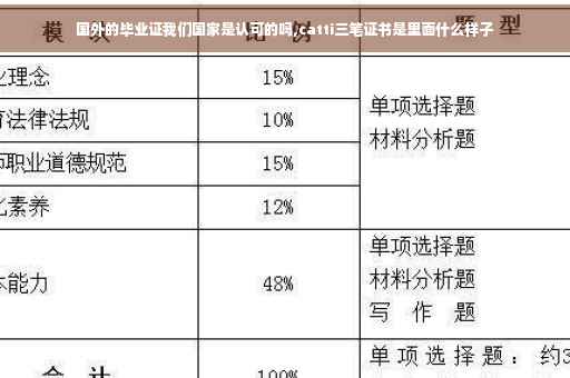 国外的毕业证我们国家是认可的吗,catti三笔证书是里面什么样子